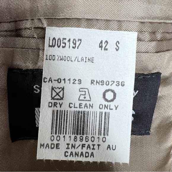 CHAPS Ralph Lauren Black & Tan Houndstooth Pure New Wool Men’s Blazer 42S - Picture 4 of 9